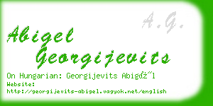 abigel georgijevits business card